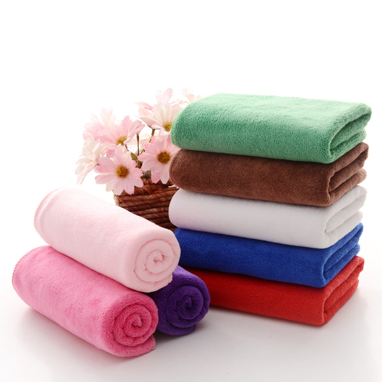 超细纤维干发巾素色速干毛巾平方400g加厚款理发店美容院日用品