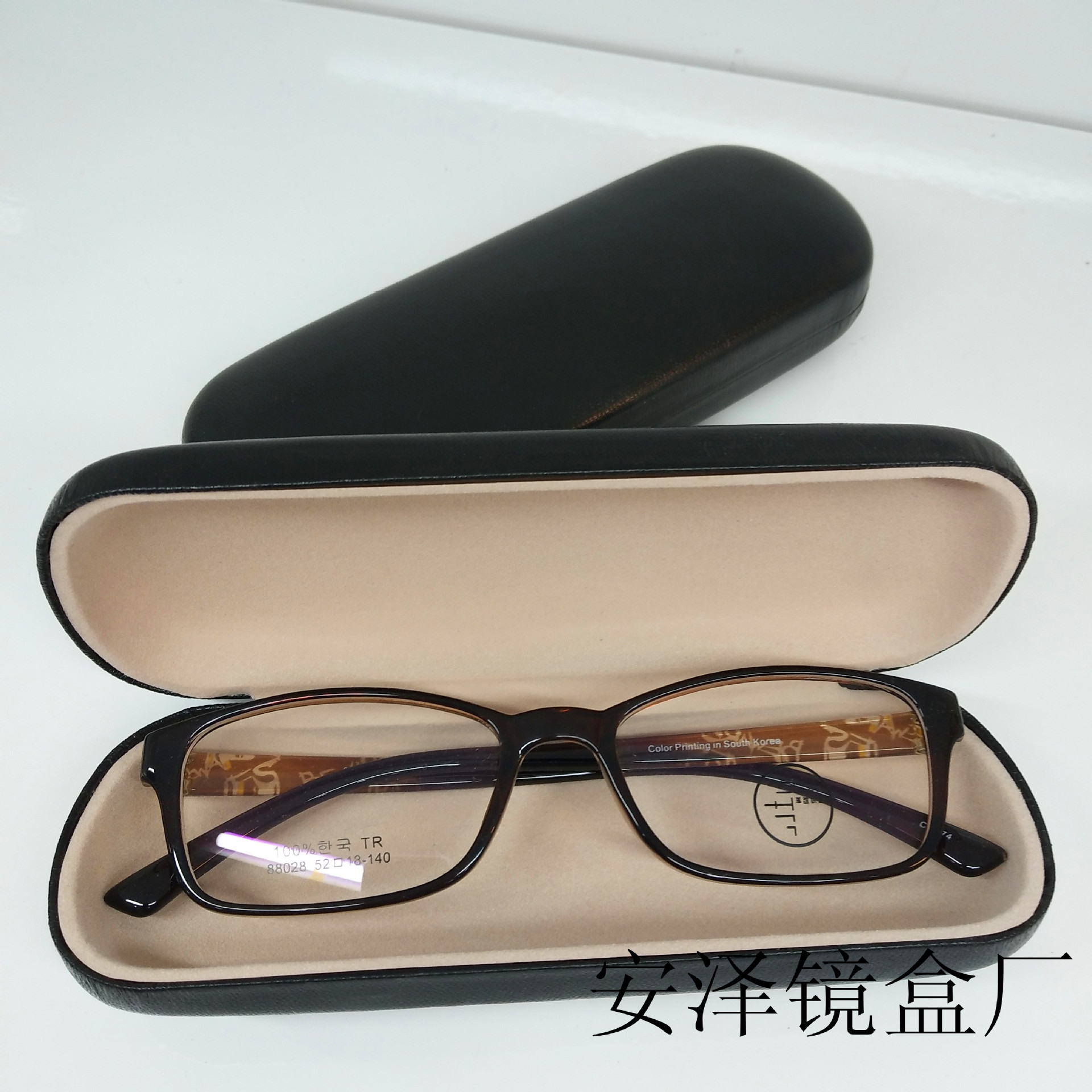 黑色眼镜盒 近视眼镜盒 光学眼镜盒批发 老花镜盒 大量现货销售