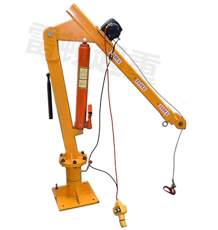 微型电动小吊机 小型悬臂吊运家用车载小吊机液压电动小吊机