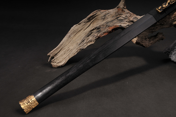 龙泉镇宅宝剑八面汉剑花纹钢铜装长硬一体手工刀剑批发辟邪未开刃