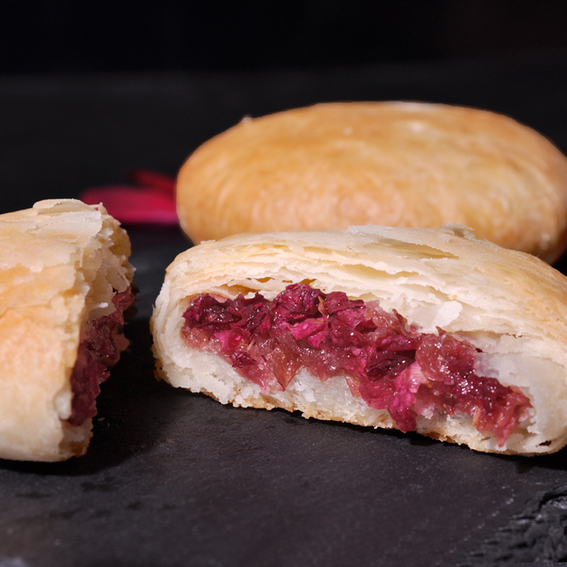 花香随鲜花饼云南丽江特产手工现烤玫瑰饼糕点零食300g