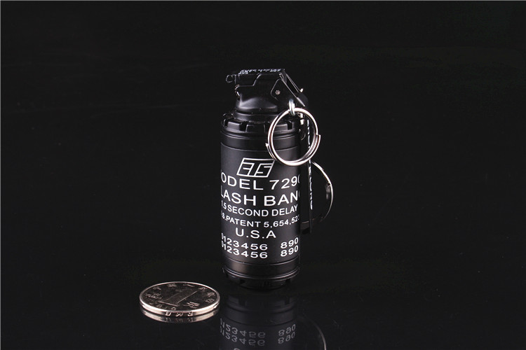 一件代发 闪光弹道具打火机军事礼品 金属充气手雷模型打火机批发