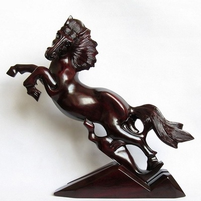 摆件t木雕马 红木工艺品 大号50厘米 生肖马到成功 木雕刻风水摆