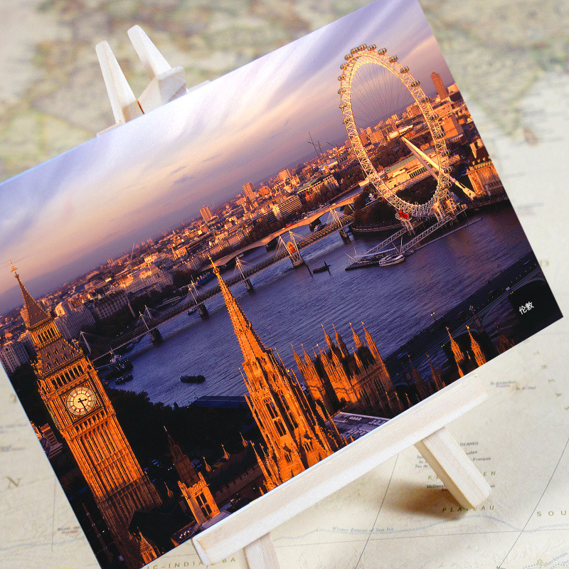 魅力城市系列-伦敦/城市风景建筑高清摄影旅行明信片/卡片6张/套