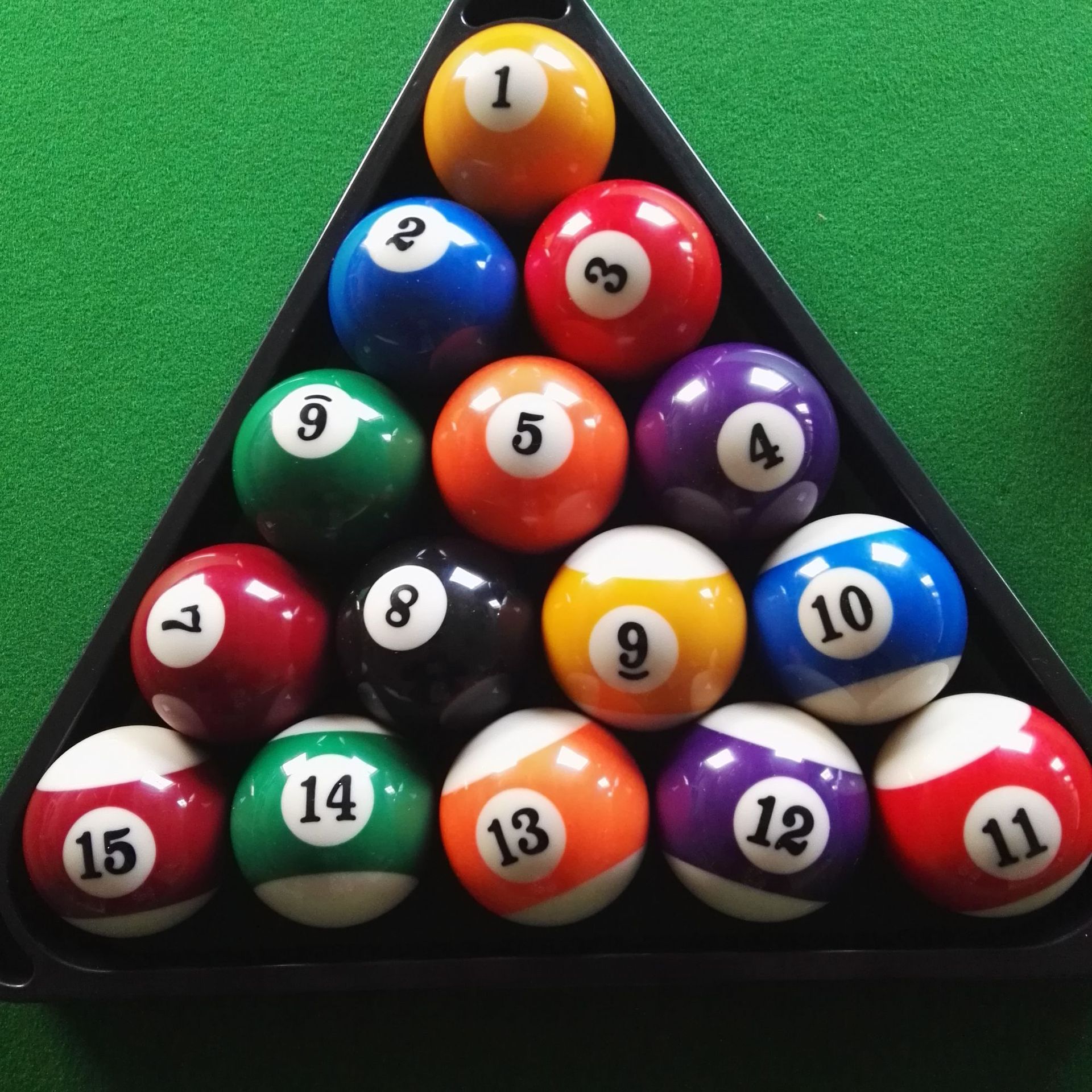 批发零售国际标准尺寸57mm美式黑八台球子花式台球