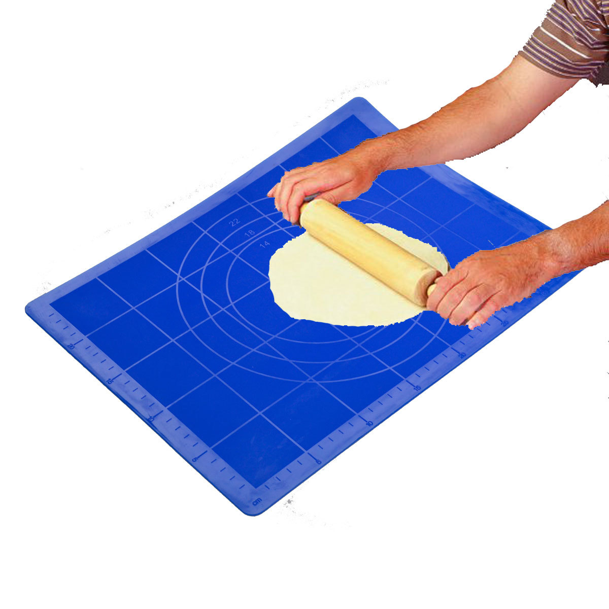 烘焙软硅胶案板垫带刻度微波炉揉面垫烤盘垫餐垫切面垫中号