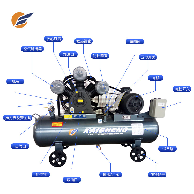 直供4kw活塞式空压机ta80 饲料加工 工业动力 建筑工地用空压机