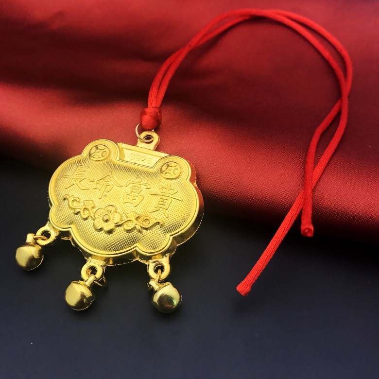 宝宝满月大金锁 周岁满月酒拍照宝宝长命富贵锁 聪明伶俐银锁批发