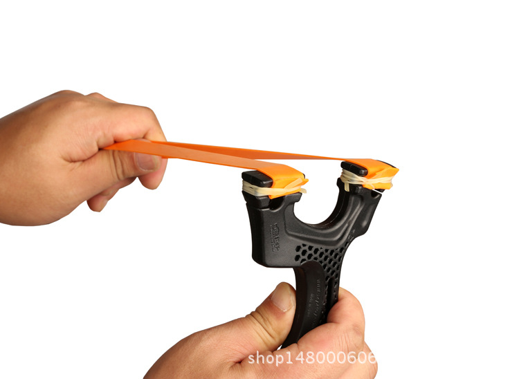 口袋射手厂家直销8字皮过顶弓成人户外竞技歪把子弹弓 海外热销款