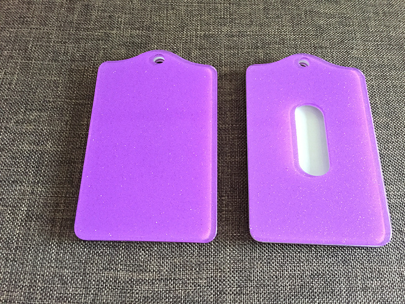 公交卡套_厂家双面亮粉亚克力卡套公交卡套定制diy挂件来图定制 - 阿