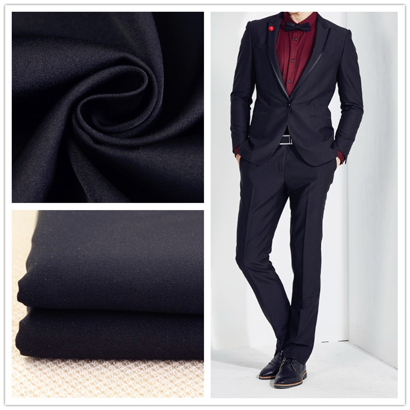 tr贡丝锦西装西服职业装用料 斜纹厂家直销tr贡丝锦面料