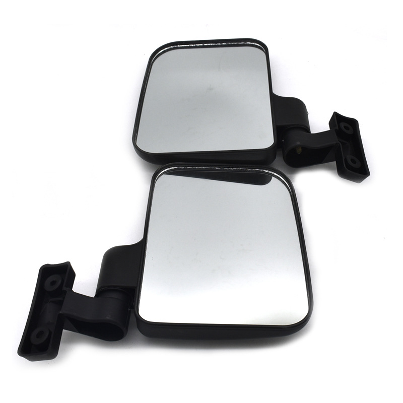 电动三轮车棚车四轮车高清玻璃倒车镜新款反光镜带反光条竖孔螺丝