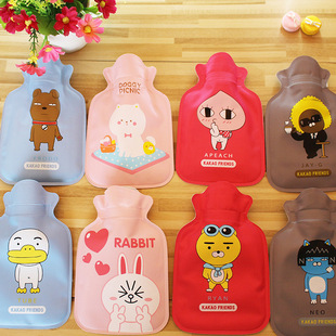 小号防爆创意迷你可爱卡通注水热水袋可拆洗充水暖手袋暖手宝批发