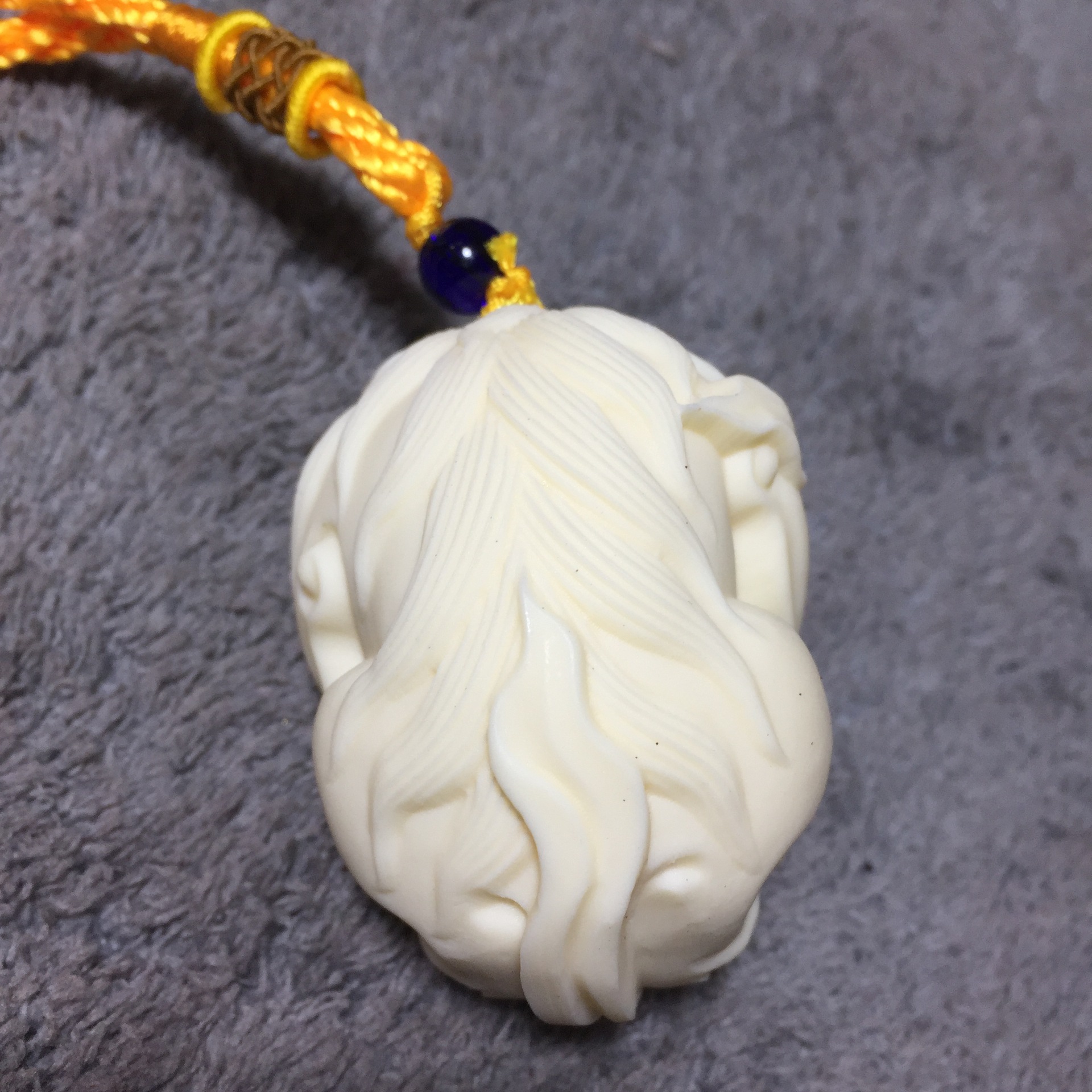 商海 精工雕刻象牙果貔貅手把件 瑞兽招财寓意有求必应 礼盒装