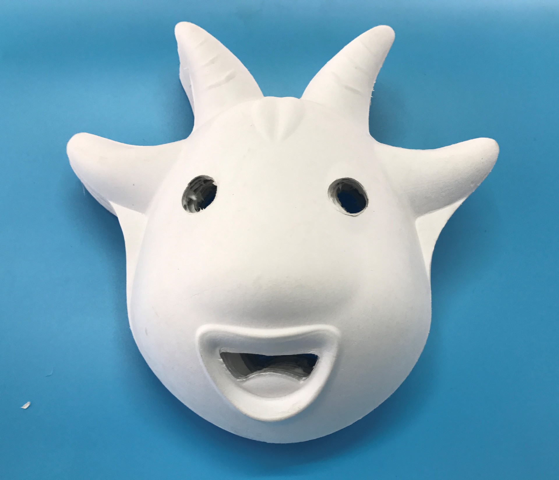 环保纸浆面具—一次性diy纸浆面具小羊工艺品儿童填色玩具装饰品