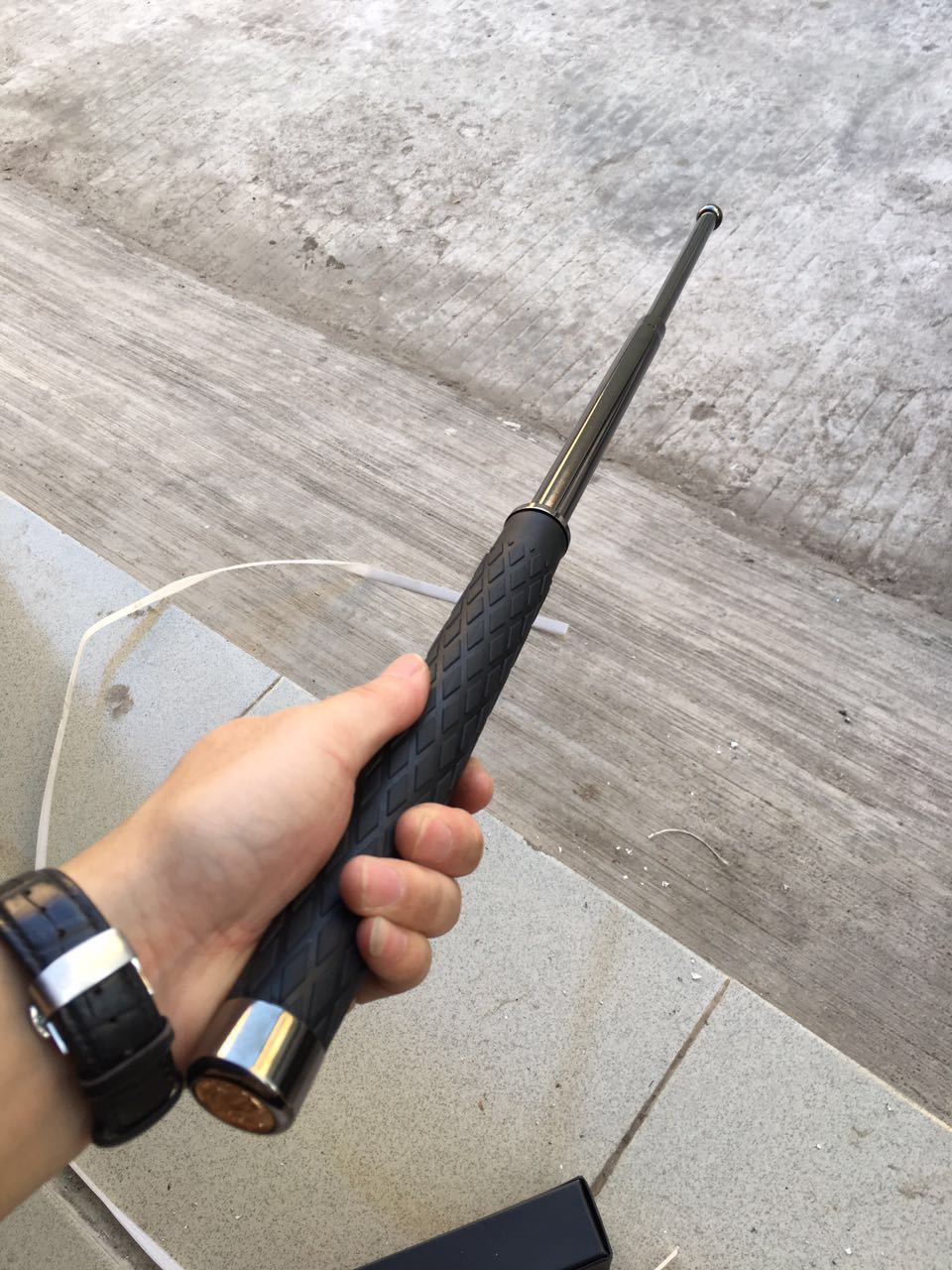 【打弯包退】美国正品511甩棍asp黑鹰伸缩棍三节户外防身武术棍