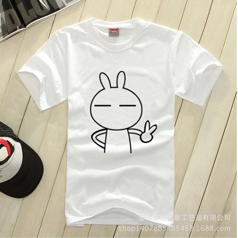 diy热转印儿童t恤 纯棉莫代尔t恤 个性定制纯白莫代尔班服t恤