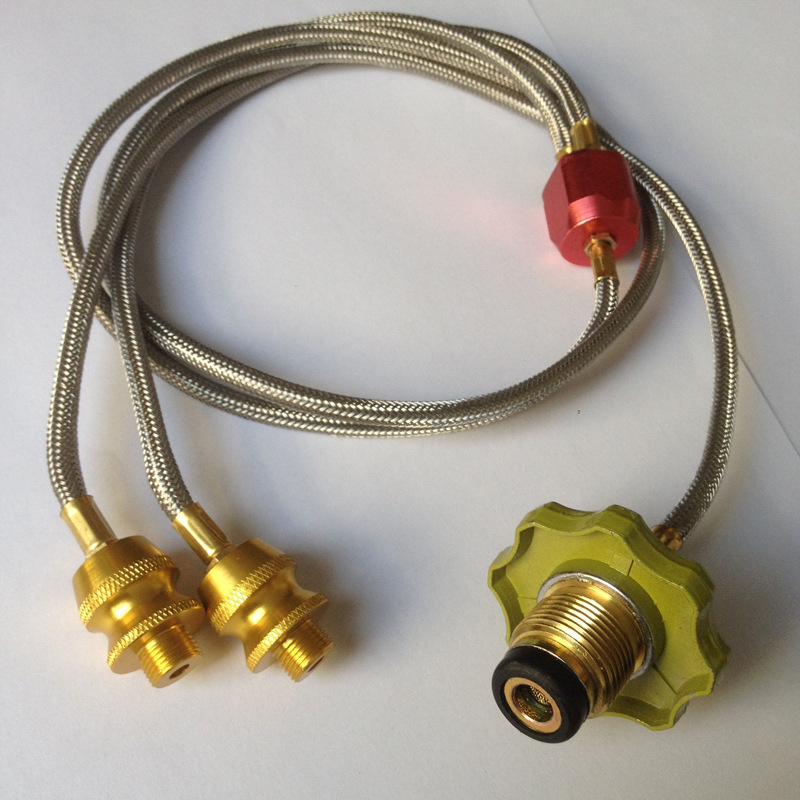 厂家供应一分二煤气罐转接管 户外野营野炊炉具转换器配件