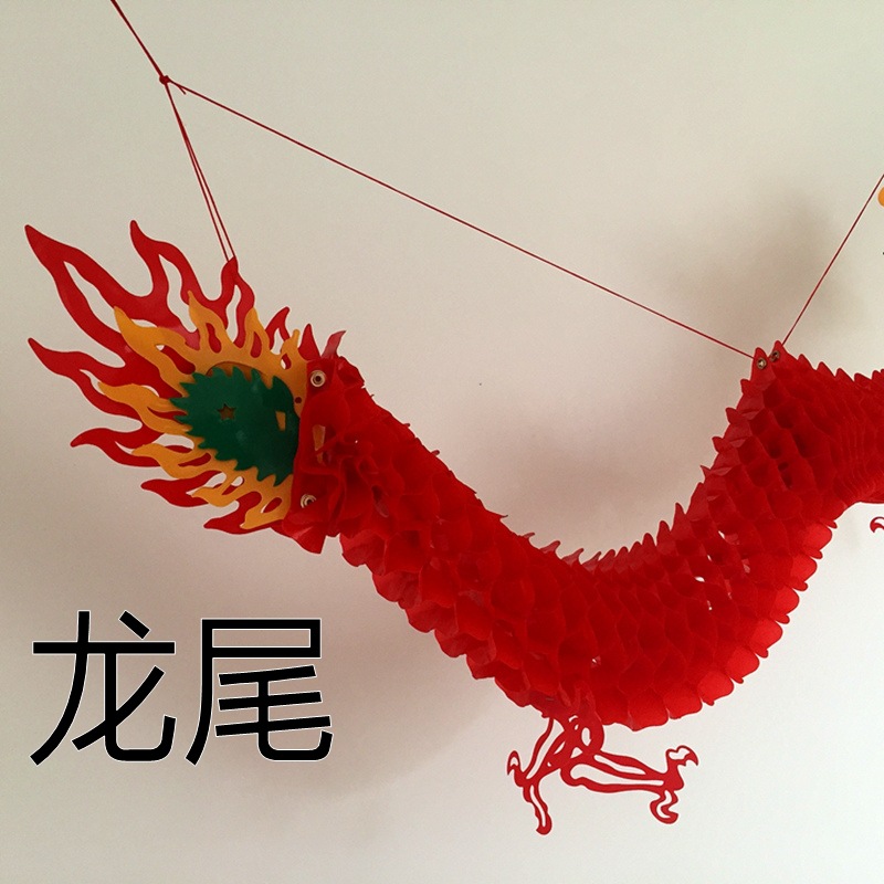 春节龙灯笼装饰品超市商场中秋塑料纸龙形灯笼吉祥物龙端午节挂饰