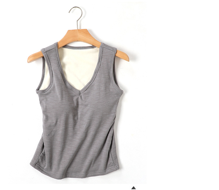 女士加绒胸棉背心韩版超柔无痕胸棉保暖背心女胸部聚拢无痕贴肤