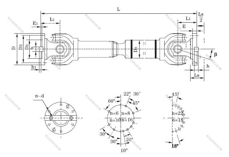 匡集供应swp-a万向联轴器 swp万向轴价格便宜 万向节传动轴品质好