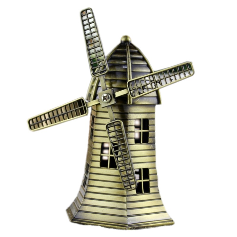 复古荷兰风车 欧式金属工艺品摆件 合金古铜大风车 磨房厂家直卖