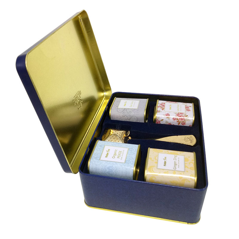 专业定制长方形马口铁礼品盒 高端茶叶套装铁盒 茶叶包装铁盒铁罐