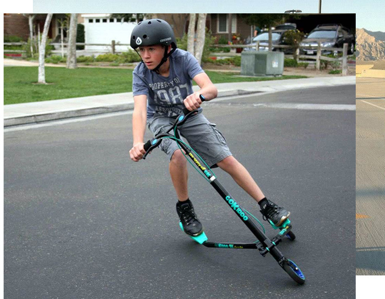 美国trikke儿童成人蛙式三轮滑板车滑冰运动车剪刀车自行脚踏车