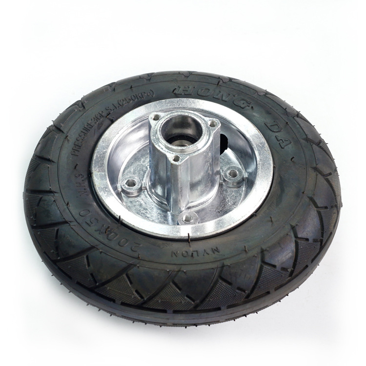 厂家直发8寸皮带后轮总成 电动滑板车后轮 耐磨轮胎含轮毂