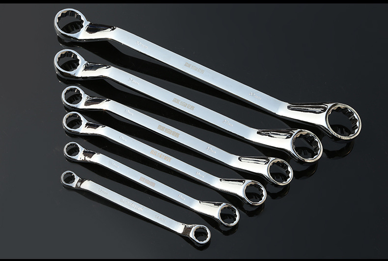 厂家直销10件套镀铬梅花口扳手手动双头眼镜扳手梅花呆扳手套装