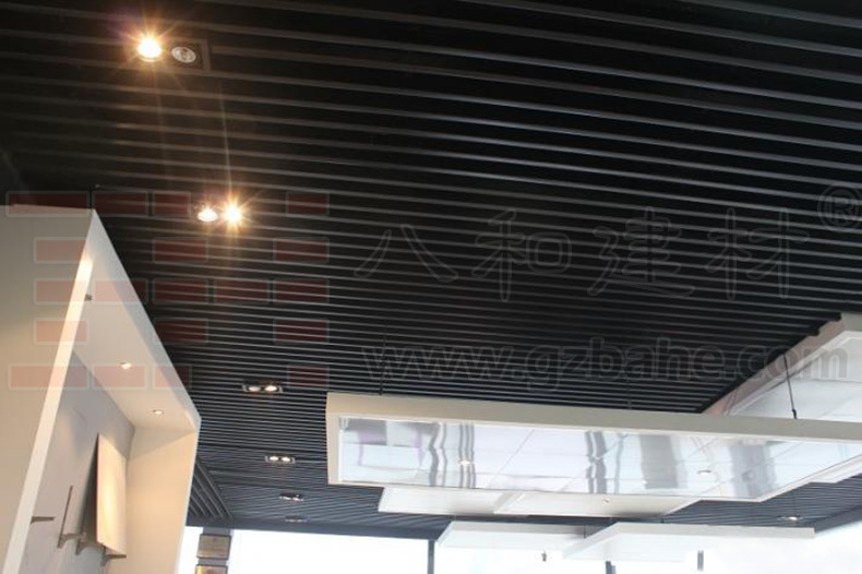 免送样 铝方通吊顶50*100 u型铝方通天花吊顶 黑色喷粉方通吊顶