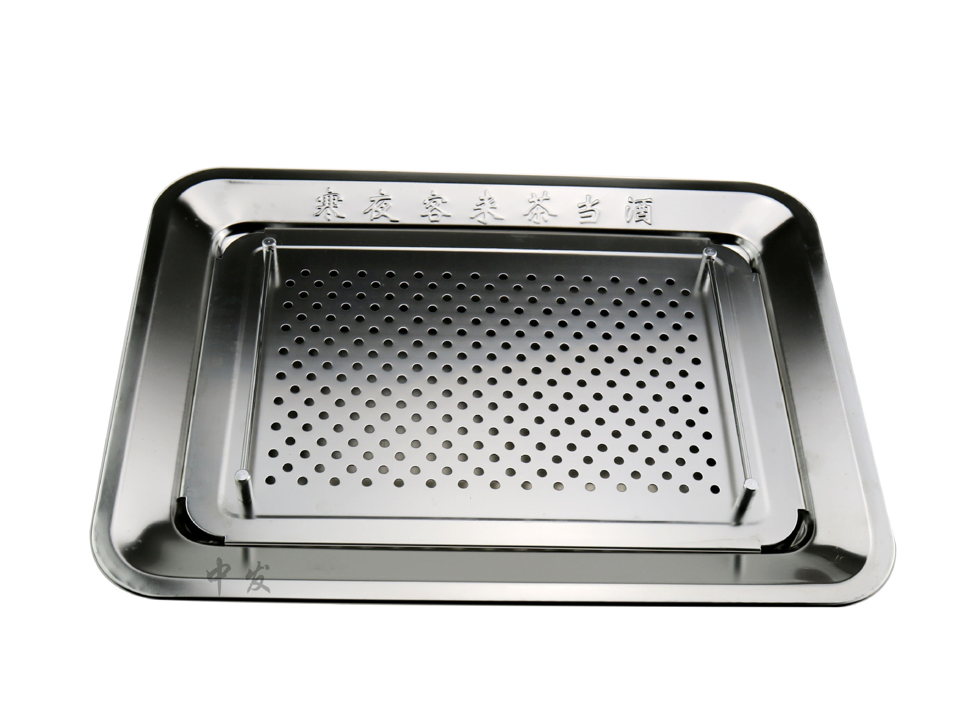 供应不锈钢茶盘 多规格方形茶池 美式茶池 带管茶具