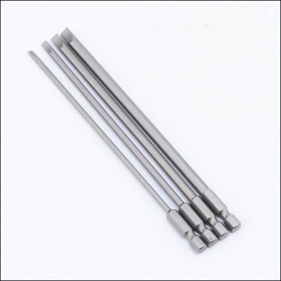 s2材料 加长一字批头 螺丝刀头 平口起子头 风批嘴 带磁性 150mm