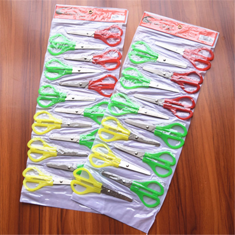 批发学生排剪5寸剪刀儿童手工剪学生创意礼品文具办公用品