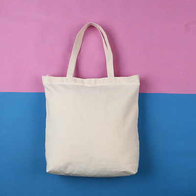 空白手提帆布袋定做logo 可折叠环保棉布袋 广告宣传帆布单肩包定