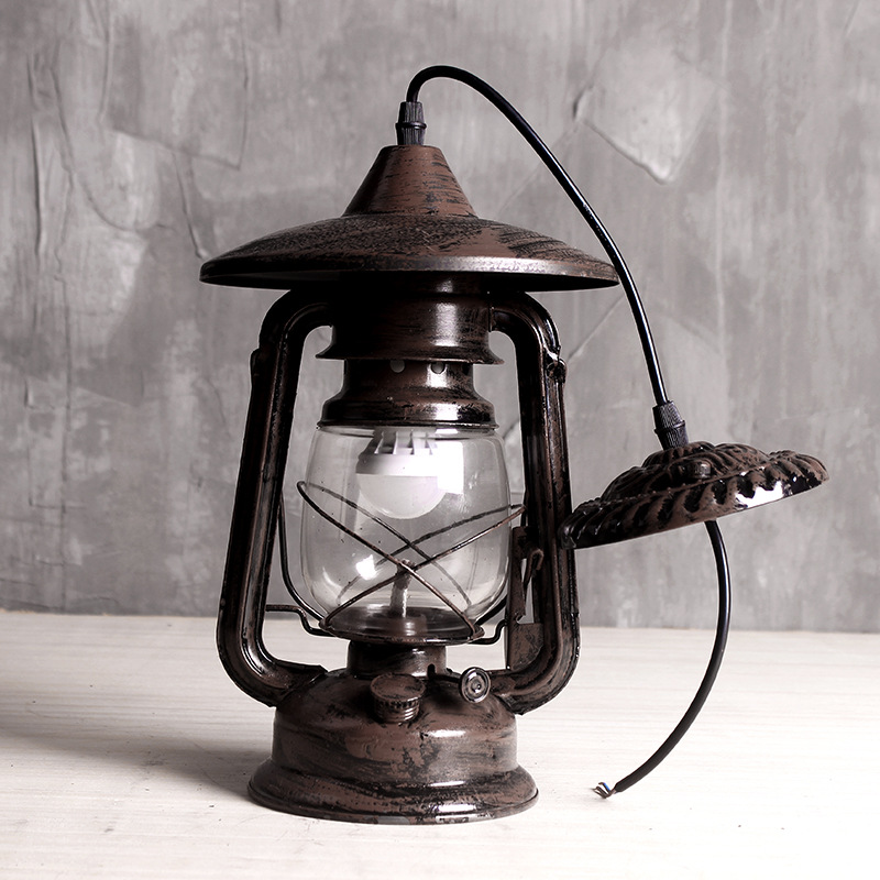 loft 美式创意煤油吊灯复古工业风仿铜铁艺餐厅吧台咖啡厅吊灯