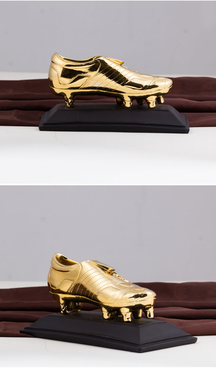 西庸 体育运动奖杯定制 世界杯礼品 树脂电镀金靴金鞋奖