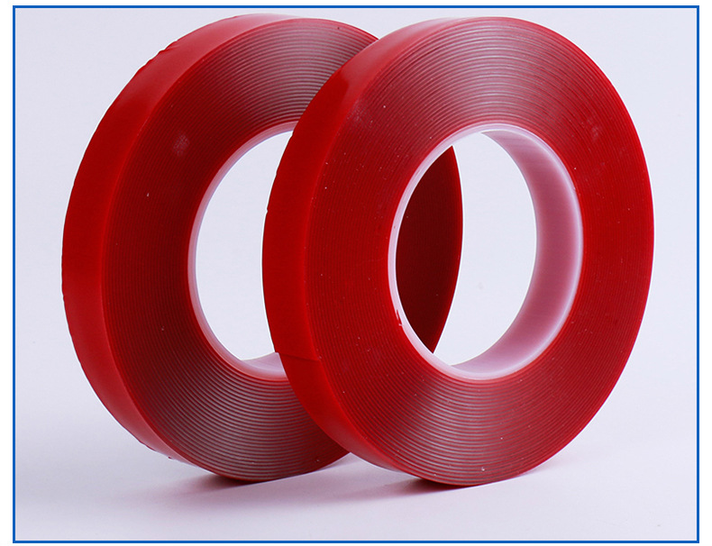 强力无痕超薄透明防水车用双面胶带耐高温婚车用超粘亚克力双面胶