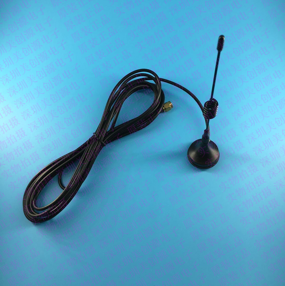433mhz无线模块天线433m高增益小吸盘天线433m天线 纯铜杆1.5米线