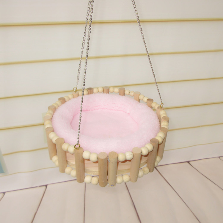 龙猫松鼠兔子仓鼠原木吊床圆形树枝窝树枝啃咬磨牙小宠圆形窝吊窝