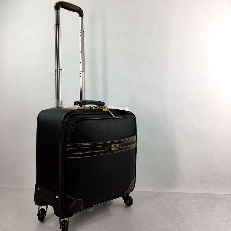 16寸登机箱学生拉杆箱万向轮女旅行箱密码箱商务行李箱男布箱皮革
