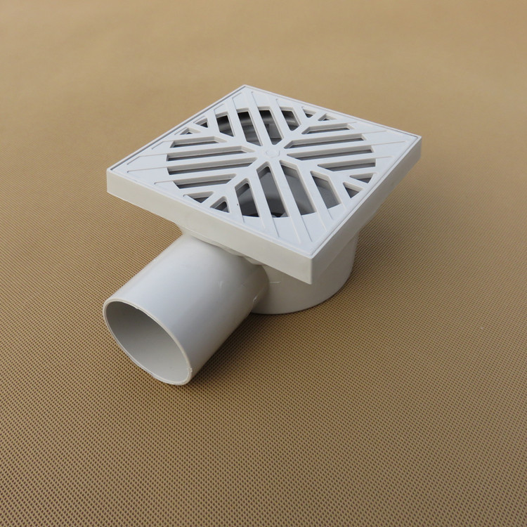 侧排地漏 塑料pvc带柄侧排防臭地漏 防堵塑料地漏
