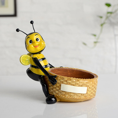 室内可爱小蜜蜂卡通摆件礼品 创意家居玻璃钢树脂小型工艺品定制