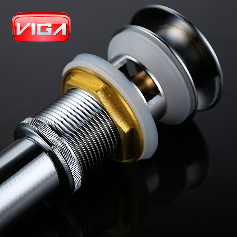 viga 全铜洗脸盆下水器 洗手盆台盆洗脸池面盆下水器弹跳 大头