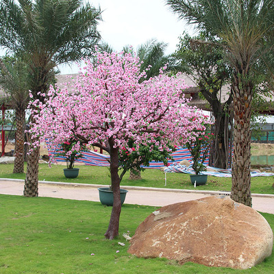 东莞厂家定制仿真桃花树 仿真樱花树 室内景观大树 婚庆节日装饰
