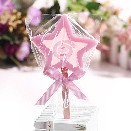 粉色五角星棒棒糖手工皂日化日用品香皂儿童卡通水果香皂 手工皂