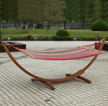 吊床/弯木吊 吊椅,帆布吊床,休闲吊全木质u字形吊床 防腐木吊床