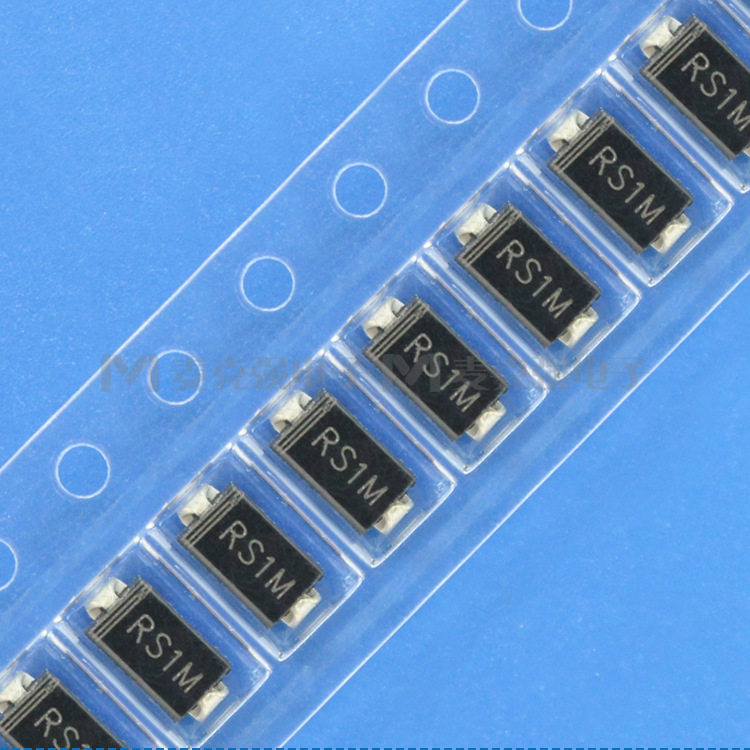 smd贴片快恢复二极管rs1m fr107 sma do-214av快恢复管1a/1000v