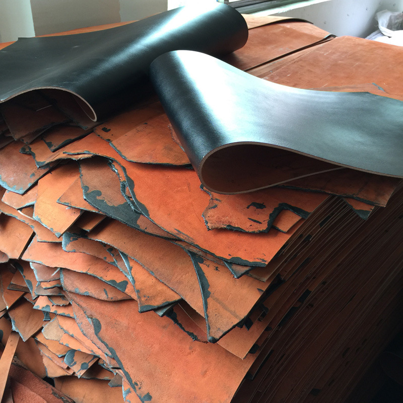 地摊手工切割二层牛皮腰带皮带头层牛皮整张牛皮材料加工厂家批发