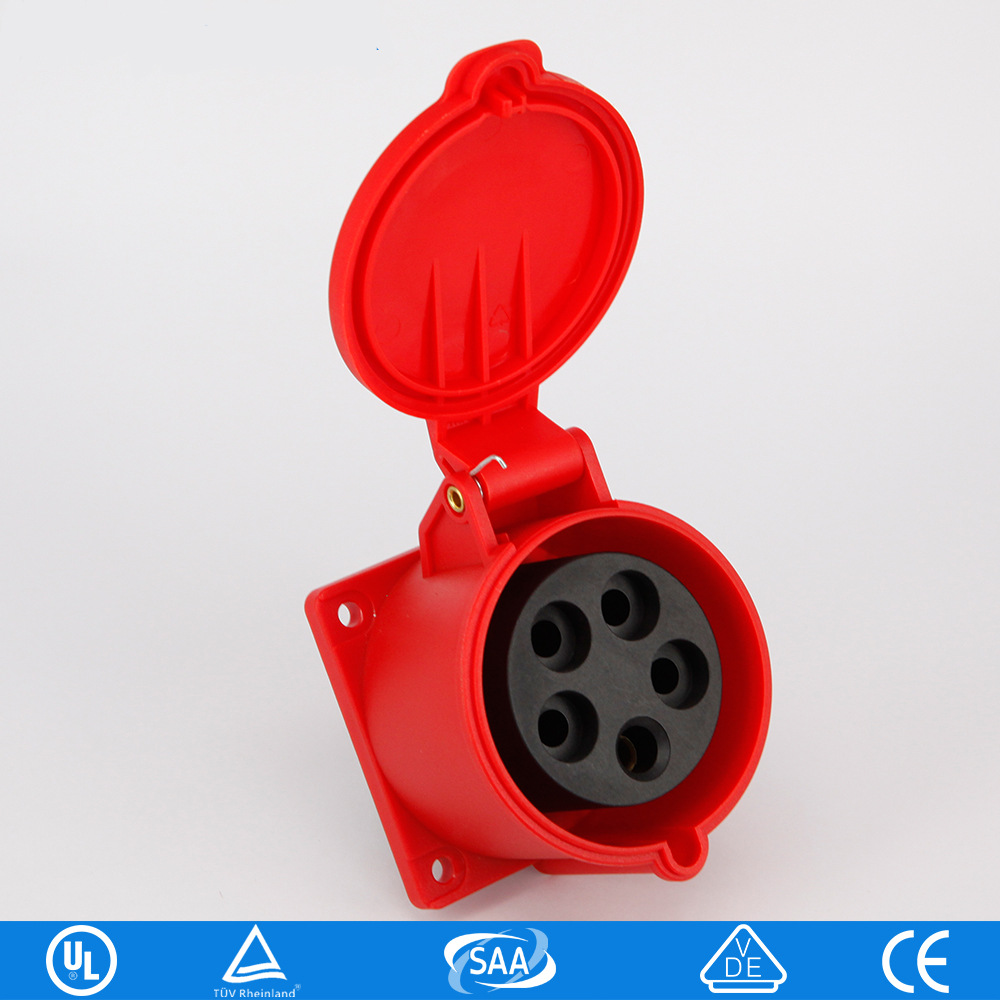 tbse神创 直装工业插座 欧标防水插座16a&32a 4孔 380v-415v